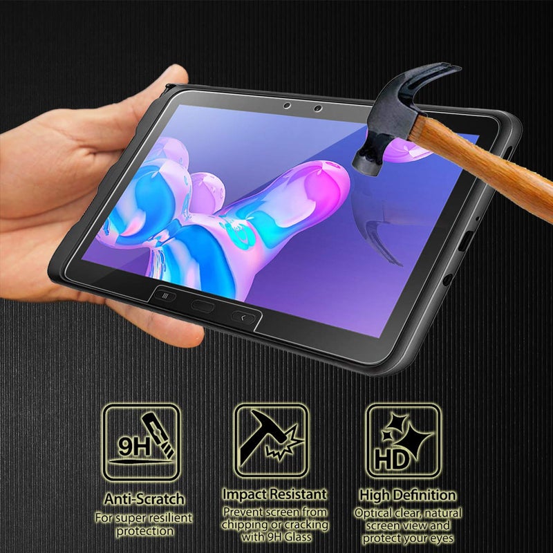 Orzero (2 Pack) Tempered Glass Screen Protector Compatible for Samsung Galaxy Tab Active4 Pro 2022/Galaxy Tab Active Pro 10.1 inch 2019 SM-T540/T545/T547, HD 9 Hardness Anti-Scratch Full-Coverage - Image 4